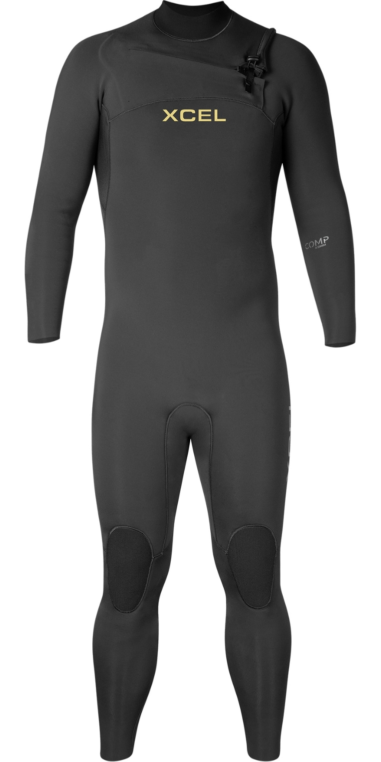 2026 Xcel Mens Axis 5/4mm Chest Zip Wetsuit ME54ZAX5 - Black